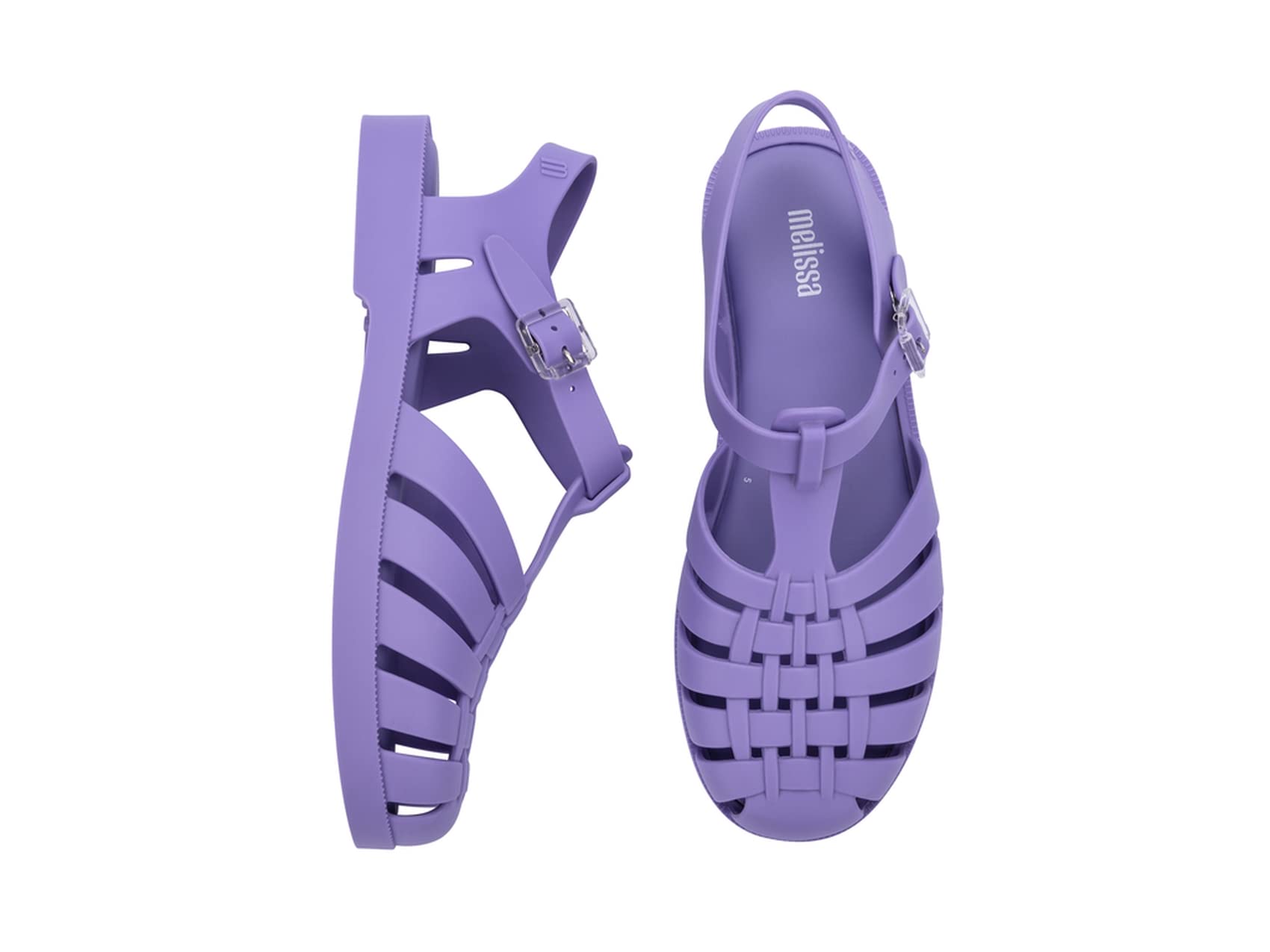 Melissa Possession Jelly Sandal for Women - The Iconic 90s Original Jelly Shoe, Fisherman’s Sandal with Adjustable Strap and Side Buckle, Lilac, 7