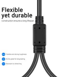 HUYEOOG XLR Splitter Cable，1Female to2 Male XLR Connector Splitter, 3-pin XLR Female to Dual XLR Male Cable for Balanced Mic Audio, Ideal for Stereo Mic Connection (11.8 Inches)