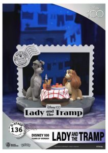 disney 100 years of wonder: lady & the tramp ds-136 d-stage statue