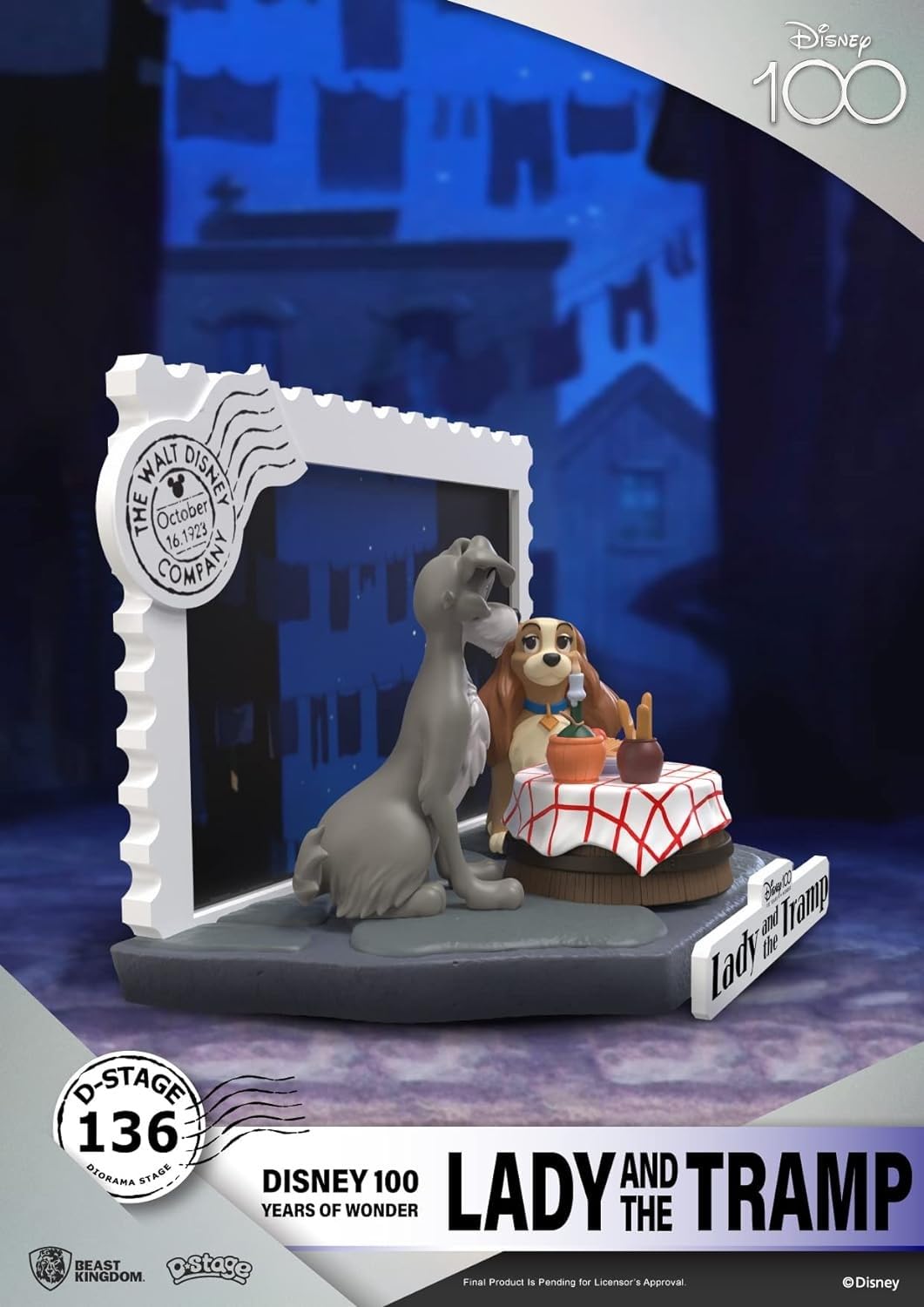 Disney 100 Years of Wonder: Lady & The Tramp DS-136 D-Stage Statue