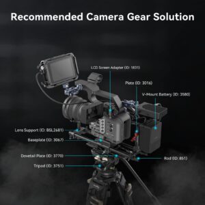 SmallRig Dual Ball Heads Magic Arm for Sony FX6 / FS5 / FS5 II, Articulating Magic Arm with 1/4"-20 Screw, Aluminum Alloy Camera Monitor Mount Arm, Max. Load 5.5kg, Only 88g - 4123