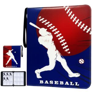 900 Pockets Baseball Cards Binder,Trading Cards Holder Card Collectors Album,Trading Card Binder 9 Pocket with 50 Removable Sleeves for Baseball Card and Sports Card