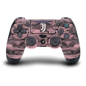 Head Case Designs Officially Licensed Juventus Football Club Black & Pink Marble Logo Art Vinyl Sticker Gaming Skin Decal Compatible With Sony PlayStation 4 PS4 Slim Console and DualShock 4 Controller