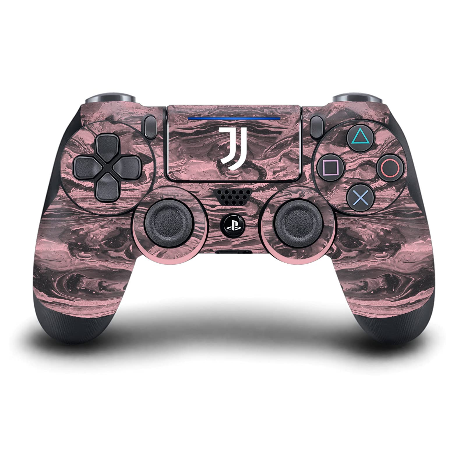 Head Case Designs Officially Licensed Juventus Football Club Black & Pink Marble Logo Art Vinyl Sticker Gaming Skin Decal Compatible With Sony PlayStation 4 PS4 Slim Console and DualShock 4 Controller