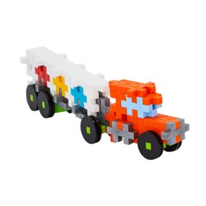 PLUS PLUS Vehicle Building Block Kit, 3D Puzzle Stem Toy for Kids, 70 Interlocking Pieces - Truck Mini Maker Tube