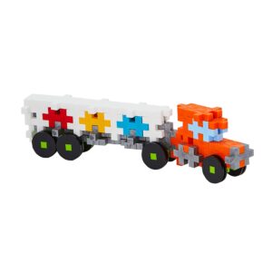 PLUS PLUS Vehicle Building Block Kit, 3D Puzzle Stem Toy for Kids, 70 Interlocking Pieces - Truck Mini Maker Tube