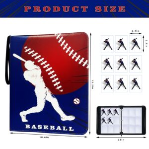 900 Pockets Baseball Cards Binder,Trading Cards Holder Card Collectors Album,Trading Card Binder 9 Pocket with 50 Removable Sleeves for Baseball Card and Sports Card