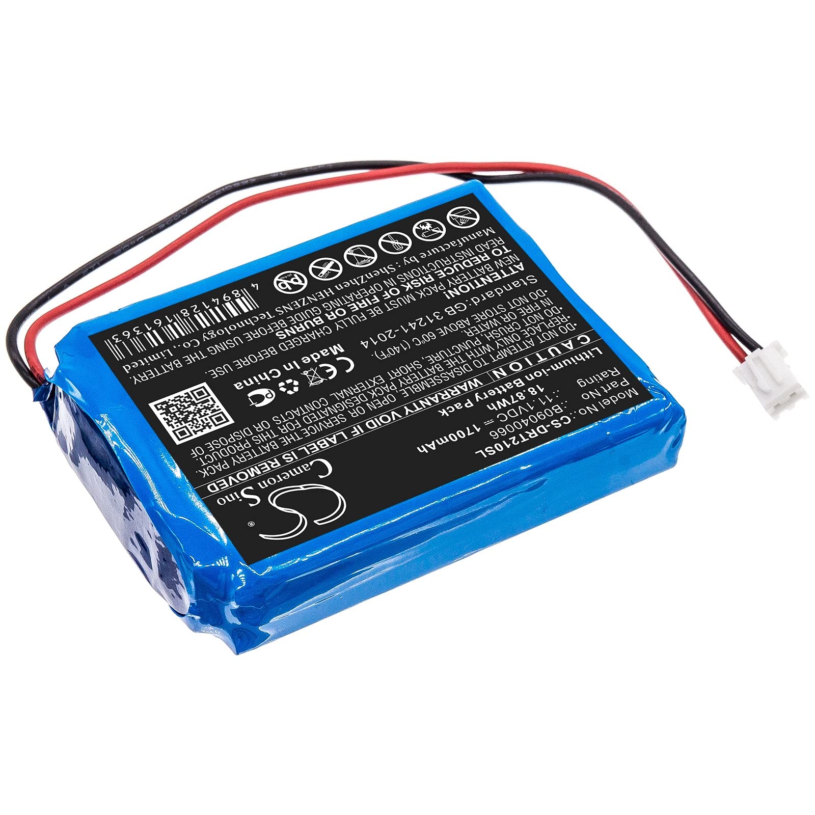 VI VINTRONS Battery for Deviser DS2100A, DS2100B, DS2100Q, B09040066,