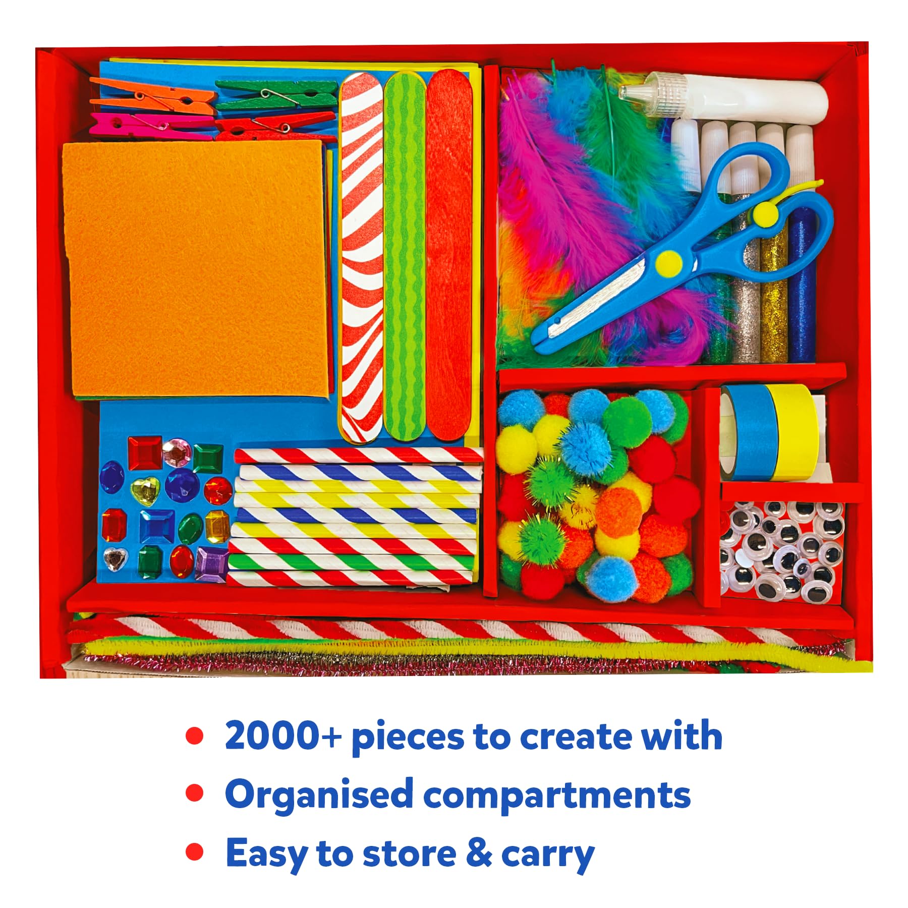 Skillmatics Ultimate Art & Craft Activity Kit, 2000+ Pieces, Art & Craft Supplies, DIY Creative Activity, Step-by-Step Guide, Gifts for Girls & Boys Ages 6, 7, 8, 9, 10, 11, 12, 13