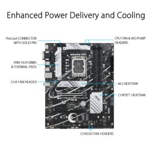 ASUS Prime B760-PLUS D4 Intel (13th and 12th Gen)LGA 1700 ATX motherboard PCIe 5.0,3xPCIe 4.0 M.2 slots,DDR4,2.5Gb LAN,DisplayPort,USB 3.2 Gen 2x2 Type-C,front USB 3.2 Gen 1 Type-C,Thunderbolt (USB4®)