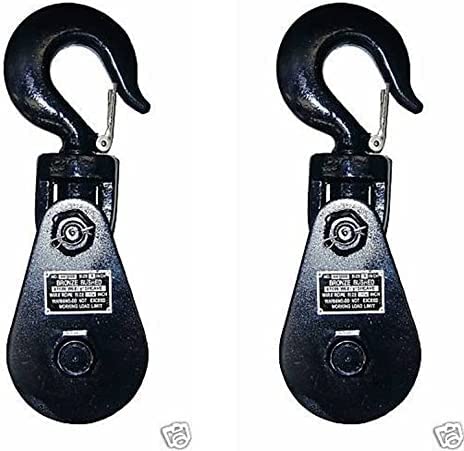 Set of 2 BA Products 6I-2T3 2 Ton Snatch Block with 3" Sheave Wheel. Fits 5/16" to 3/8" Cable. Tow Truck, Rollback, Farm Equipment, Wrecker Flatbed Century Miller Jerr-Dan