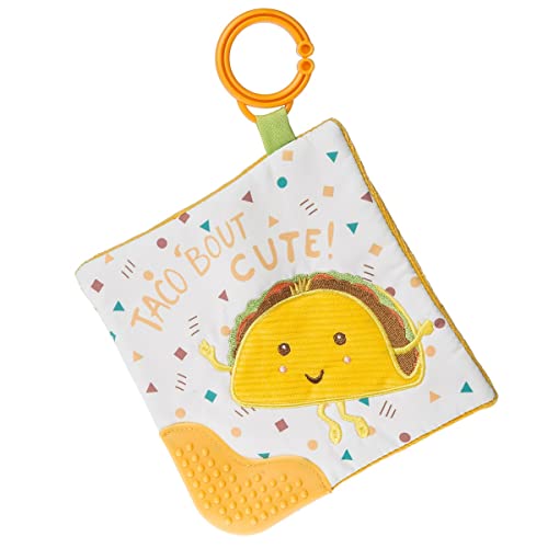 Sweet Soothie Crinkle Teether Toy with Baby Paper and Squeaker, 6 x 6-Inches, Taco Bout Cute