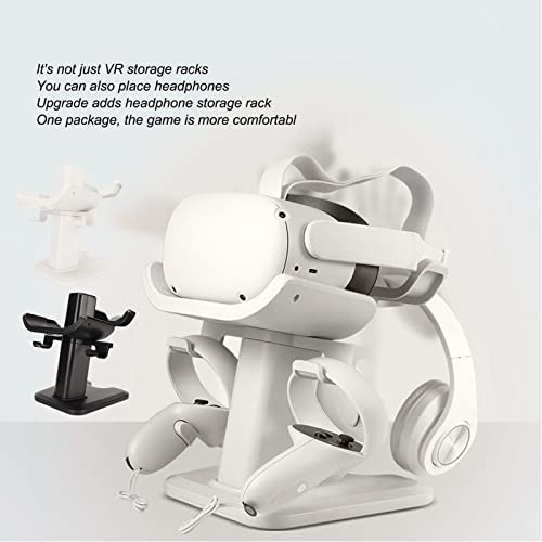 VR Stand Accessories Compatible with Quest 2,VR Headset Display Stand for Quest 2,VR Accessories Storage Bracket (White)