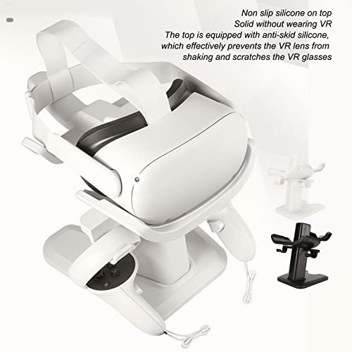 VR Stand Accessories Compatible with Quest 2,VR Headset Display Stand for Quest 2,VR Accessories Storage Bracket (White)