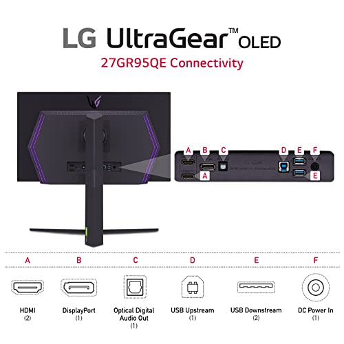 LG 27" Ultragear™ OLED QHD Gaming Monitor with 240Hz .03ms GtG & nVIDIA® G-SYNC® Compatible,Black