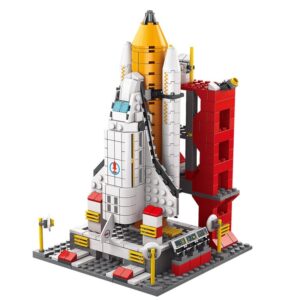 JIADEL 1000Pcs Space Exploration Shuttle Toys with Launch Control Center, 6-in-1 STEM Aerospace Building Kit Toy with Heavy Transport Rocket and Launcher Best Gifts for 6-12 Year Old Boys