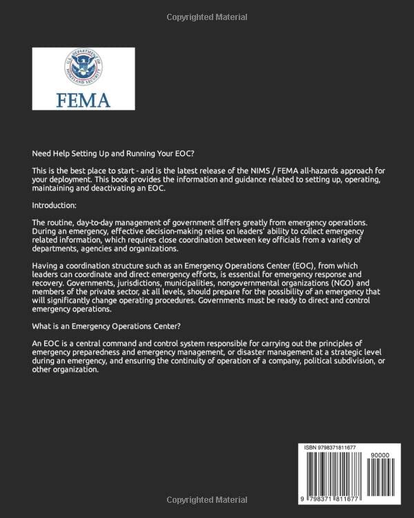 Emergency Operations Center How-to Quick Reference Guide [Latest: October 2022]: FEMA / National Incident Management System EOC Emergency Response and Recovery