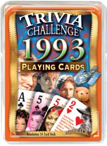 flickback 1993 trivia playing cards: 30th birthday or anniversary cards