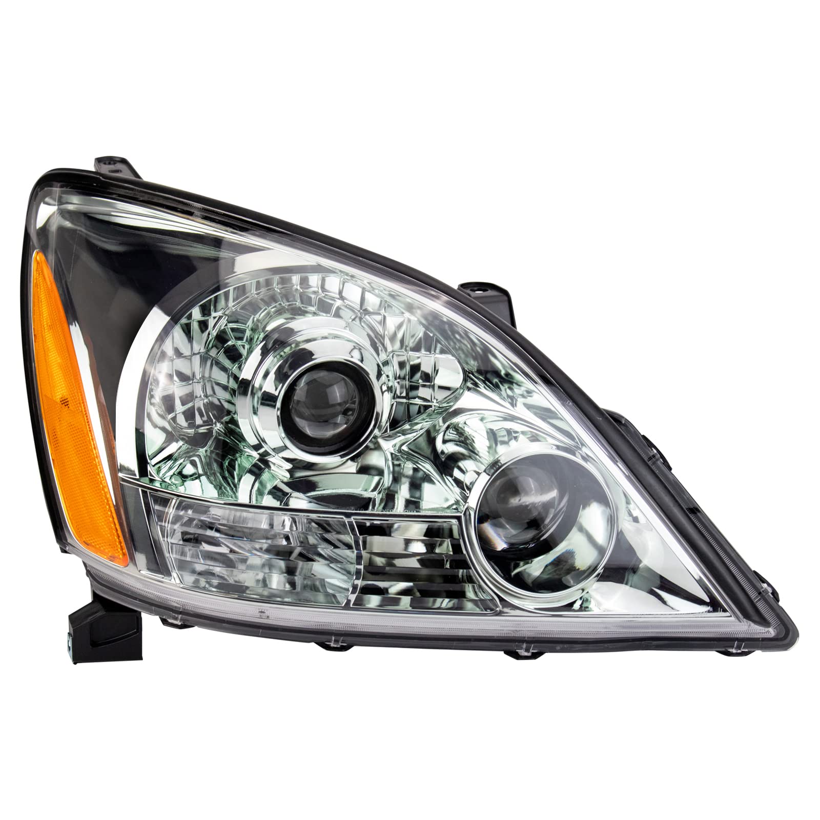 TRQ Headlight Assembly Set Headlights Driver & Passenger Side Halogen Compatible with 2003-2009 Lexus GX470 LX2502124 LX2503124