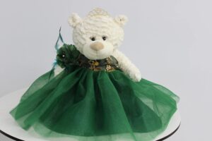 kinnex 20" quince anos teddy bear with dress - collectible quinceanera last doll centerpiece b16631-33