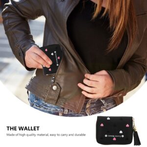 VALICLUD Wallet Coin Pouch Leather Change Pouch Leather Change Holder Zippered Change Pouch Billeteras De Mujer for Women Clutches for Women Cards Protective Cover Pu Key Chain Child