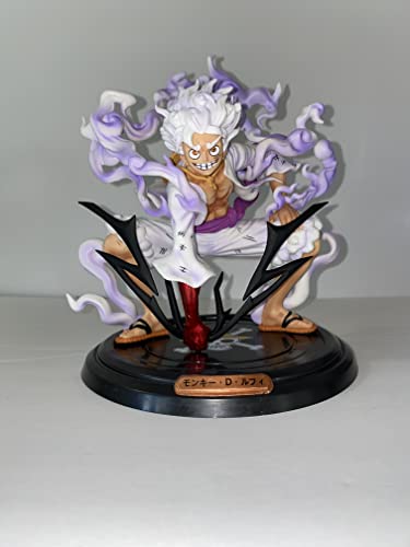 TenseiMe, Monkey. D Luffy Gear 5 Fifth Action Figure 20cm/7.9inch PVC Anime Action Figure (White)