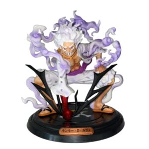 TenseiMe, Monkey. D Luffy Gear 5 Fifth Action Figure 20cm/7.9inch PVC Anime Action Figure (White)