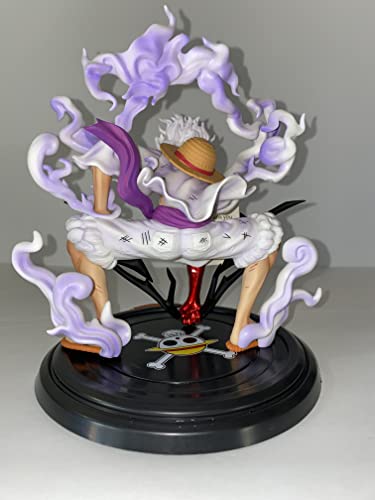 TenseiMe, Monkey. D Luffy Gear 5 Fifth Action Figure 20cm/7.9inch PVC Anime Action Figure (White)