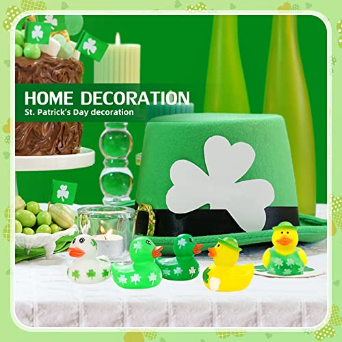 20 PCS St. Patrick's Day Rubber Ducks Assortment 5 Styles Shamrock Ducks,2 Inch Rubber Ducks for Kids,St. Patrick's Day Rubber Ducks in Bulk