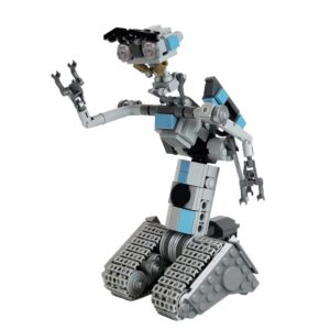 ttehgb toy johnny 5 robot building block kit, short open circuit figures robot model toys, collectable gifts for kids aged 8+, new 2023 (369 pcs)