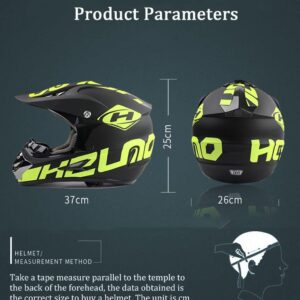 Adult Dirt Bike Motocross ATV Bluetooth Motorcycle Helmet, Youth Kids Four Wheeler Off-Road Mountain Bikes MTB MX Racing Crash Helmets DOT Approved Outdoor Sport Protective Helmet -B-Small