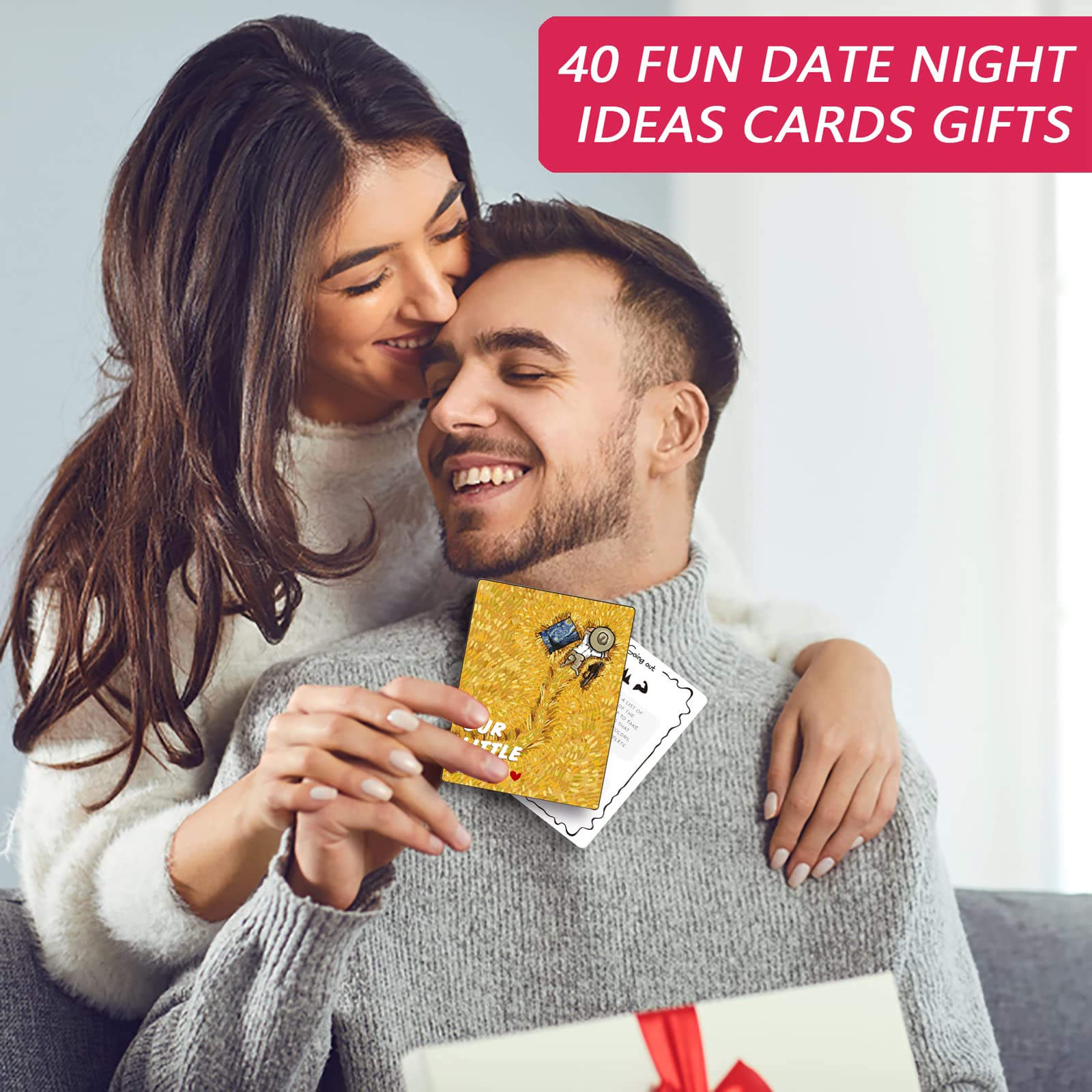 Date Night Ideas Cards for Couples - Funny Romantic Scratch Off Card Deck Game for Date Night - Great Gift Lovely Time for Boyfriend/Husband/Girlfriend/Wife on Anniversary