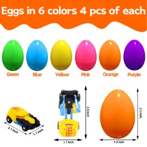 NMKS 72 Pcs Easter Egg Fillers with Transformer Toys Inside, Toys for Ages 5-7 4-8 8-13 Easter Basket Stuffers Fillers with Glow In the Dark Sticks Party Activities Games Supplies Gifts for Kids