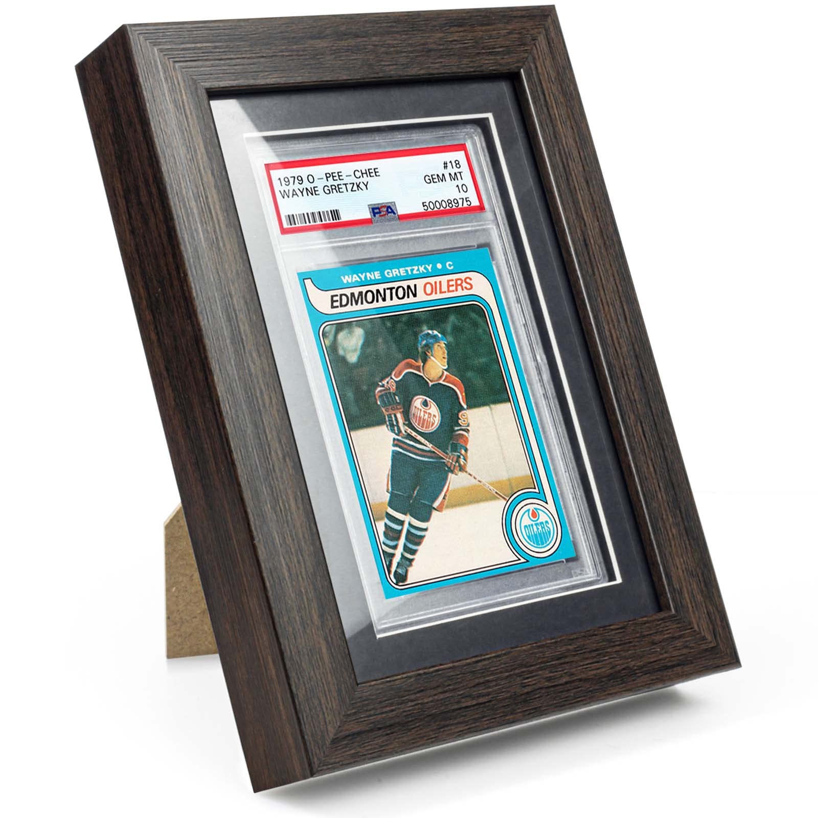 tutata PSA Graded Card Display Frame, Walnut Frame for PSA Card, Sport Card Display Case