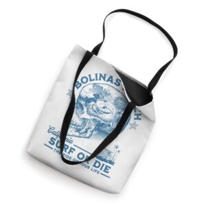 Bolinas Beach Surfing Girl Pacific Ocean Surf Board Men Boy Tote Bag