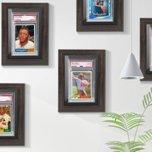 tutata PSA Graded Card Display Frame, Walnut Frame for PSA Card, Sport Card Display Case