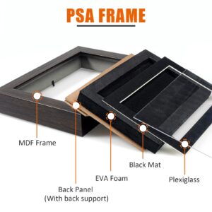 tutata PSA Graded Card Display Frame, Walnut Frame for PSA Card, Sport Card Display Case