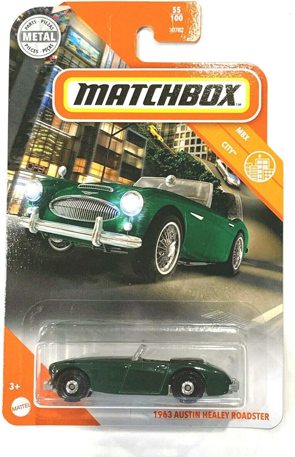 Matchbox 1963 Austin Healey Roadster, MBX City 55/100 (Green)