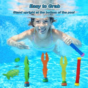 Jasonwell Pool Diving Toys Games - 31 PCS Swimming Pool Toys for Kids Teens with Diving Rings Dive Sticks Underwater Treasures Torpedo Bandits Fish Toys etc Fun Water Swim Toys for Boys Girls Adults