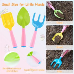 FIODAY Kids Gardening Set, Garden Tools for Kids with Watering Can, Shovel, Rake, Gloves, Waterproof Unicorn Apron with Pocket, Storage Bag and DIY Sticker Gardening Kit Gift for Girls