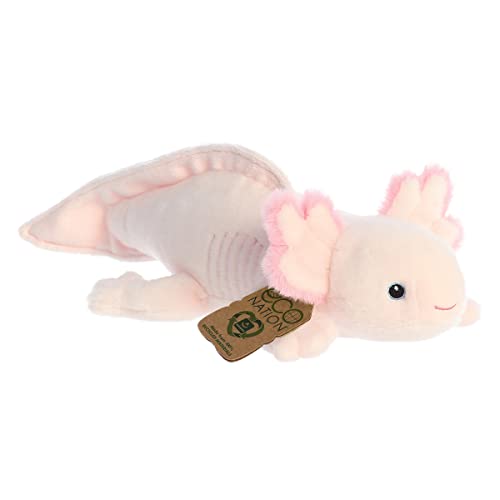 Aurora® Eco-Friendly Eco Nation™ Axolotl Stuffed Animal - Environmental Consciousness - Recycled Materials - Pink 14.5 Inches