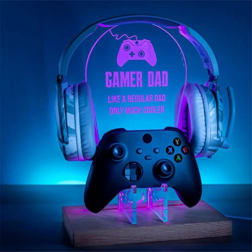 Personalised Name Engraved Controller Hanger, RGB LED Gaming Station, Gamer Gift, Gamer LED Sign - Apex Legends | Gaming Accessories | Gaming Decor