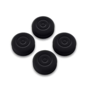 PlayVital Thumbs Cushion Caps Thumb Grips for ps5, for ps4, Thumbstick Grip Cover for Xbox Series X/S, Thumb Grip Caps for Xbox One, Elite Series 2, for Switch Pro Controller - Black