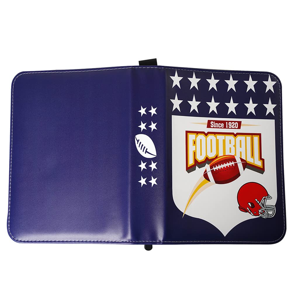 Leatherette 4 Pocket Trading Card Binder Album Holder Pages Folder Protector for American Football Trading Cards TCG - Top loading 3 Ring Zip Card Binder Album Football League Cards