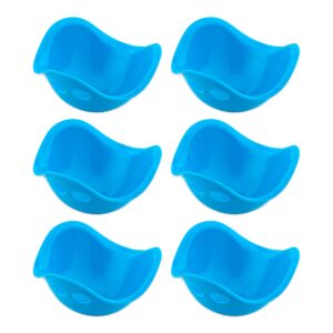 goji baby mini stackable toys - 6 pack wobble toys - educational sensory toys for toddlers - perfect for elementary school students, classrooms, playrooms, and daycares - ages 1-10 (blue)