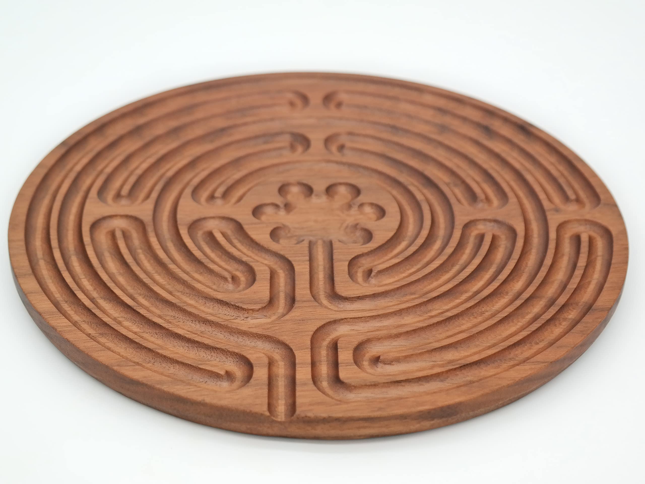 Chartres Labyrinth, Wooden Finger Labyrinth, Finger Labyrinth, Finger Labyrinth Wood, Meditation Corner, Wood Labyrinth, Breathing Tool (Walnut wood)