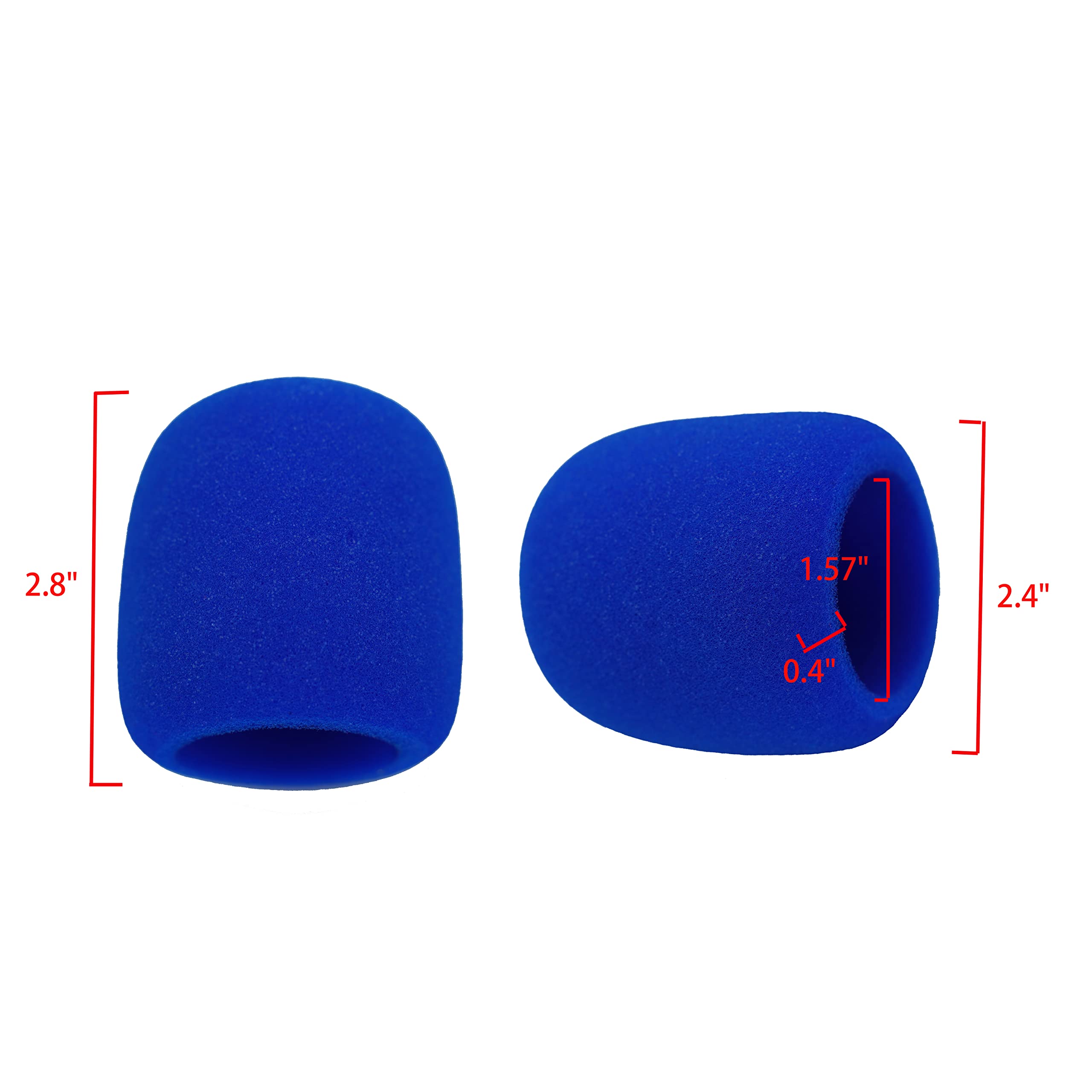 Microphone windscreen Foam Cover,mic Cover,Mic Foam，Microphone Cover Set,10 Pack Thick (Blue)