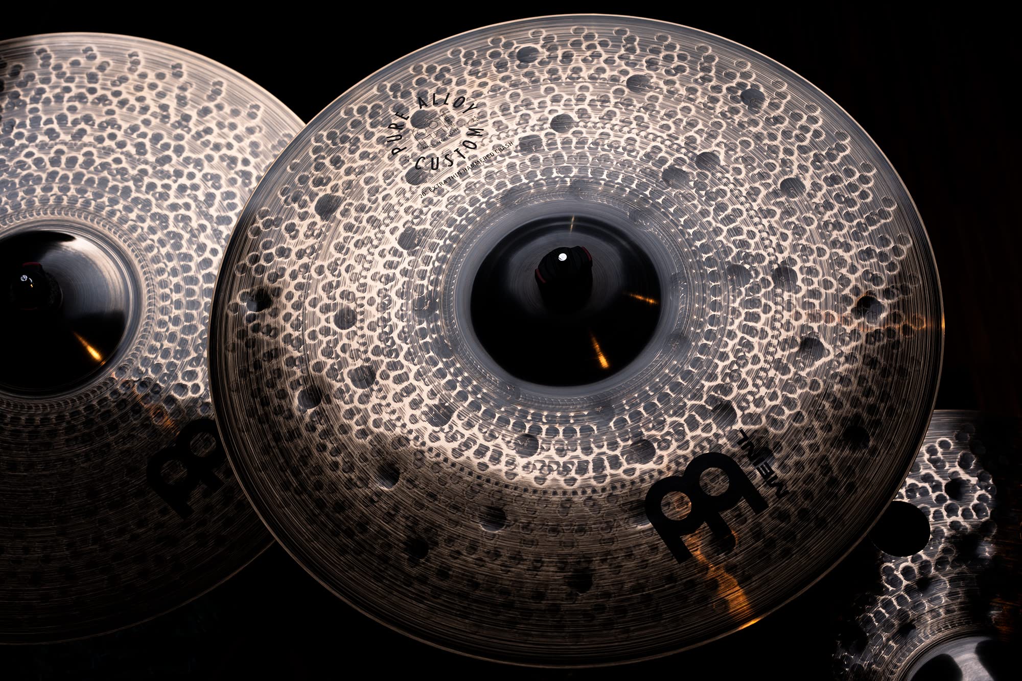 Meinl Cymbals Pure Alloy Custom 20" Extra-Thin Hammered Crash — Smoked Bronze/Brilliant Finish — Made in Germany, 2-Year Warranty (PAC20ETHC)