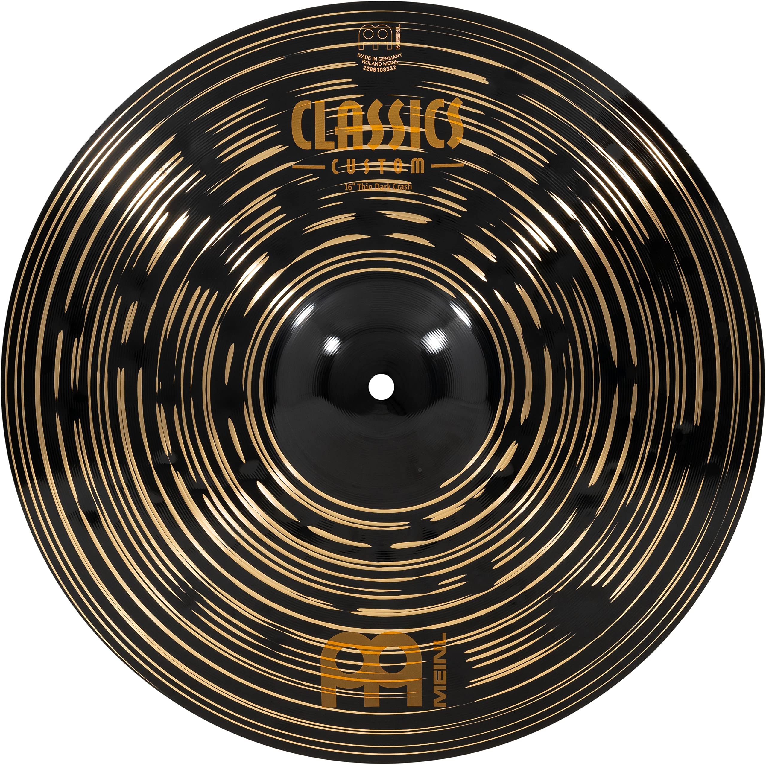 Meinl Cymbals Classics Custom Dark Thin 16" Crash Cymbal for Drum Set — Made in Germany — B12 Bronze, 2-Year Warranty (CC16TDAC)