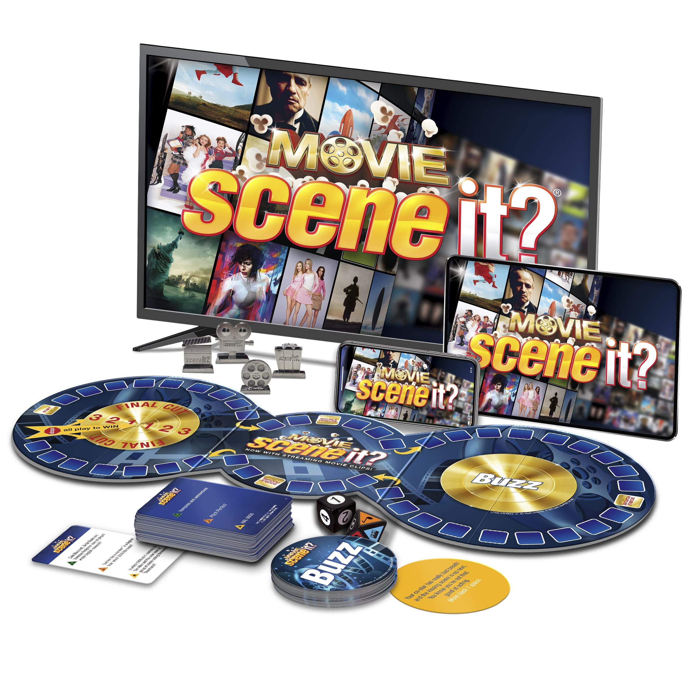 Imagination Gaming Scene It? Movie Trivia Board Game, The Ultimate Movie Knowledge Test, Puzzle-Solving Family Party Game, Stream Real Clips with Gamestar App